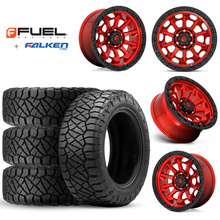 Load image into Gallery viewer, 17x9&quot; +01 MM OffSet Fuel Wheels &amp; Tires Package for Tacoma 2nd &amp; 3rd Gen