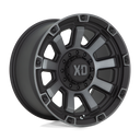 XD Xd852 Gauntlet - 20X9 00mm wheel in satin black with gray tint, multi-spoke design for off-road trucks.
