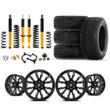 OME 2.5" Lift Kit + 17" Fuel Wheels & Tires Package for Lexus GX460 (10-23) with Old Man Emu heavy-duty suspension and all-terrain tires