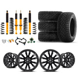 OME 2.5" Lift Kit + 17" Fuel Wheels & Tires Package for Lexus GX460 (10-23) with heavy-duty suspension and off-road tires