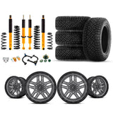 OME 2.5" Lift Kit + 17" Fuel Wheels & Tires Package for Lexus GX460 (10-23) heavy-duty suspension and all-terrain tires by old man emu