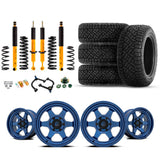 Old Man Emu OME 2.5" Lift Kit with adjustable shocks, coil springs, 17" Fuel wheels and all-terrain tires for Lexus GX460 (10-23)