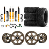 OME 2.5" Lift Kit + 17" Fuel Wheels & Tires Package for Lexus GX470 (03-09) with heavy-duty suspension components and all-terrain tires