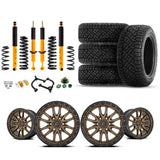 OME 2.5" Lift Kit + 17" Fuel Wheels & Tires Package for Lexus GX470 (03-09) with heavy-duty suspension components and all-terrain tires