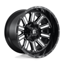 Fuel 1PC D620 Hardline - 18X9 -12mm - Gloss Black Milled wheel with multi-spoke design for off-road trucks and SUVs