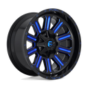 Fuel 1PC D646 Hardline - 18X9 02mm - Gloss Black Blue Tinted Clear off-road wheel with multi-spoke design