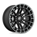 Fuel 1PC D720 Heater - 17X9 -12mm Matte Black Double Dark Tint Machined off-road wheel with multi-spoke design