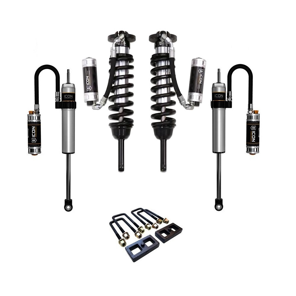 ICON Vehicle Dynamics ICON 2.5 Coilovers w/ Resi 0-3.5 inch Lift Kit for 2005-2015 Toyota Tacoma heavy-duty adjustable suspension components