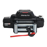 TrailFX Reflex 2.0 Steel Rope Winch WR212B heavy-duty 12,000 lb capacity with roller fairlead and upgraded clevis hook