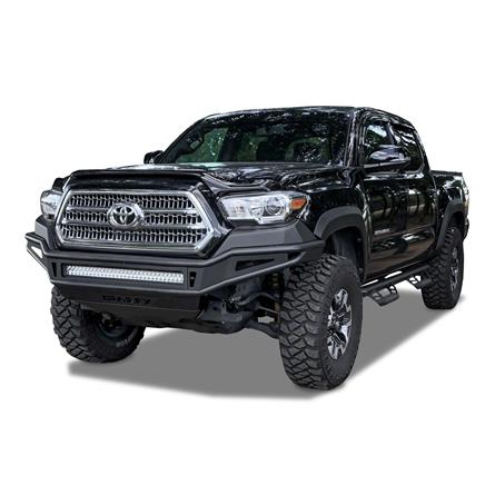 TrailFX Front Pre-Runner Bumper FPRB001TI for Toyota Tacoma 2016-2023 with integrated 30-inch light bar and winch capacity