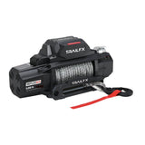 TrailFX Reflex 2.0 Synthetic Rope Winch WRS295B with 9,500 lb capacity, high-strength synthetic rope, hawse fairlead, and clevis hook