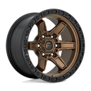 Fuel 1PC D699 Kicker - 17X9 -12mm - Matte Bronze Black Bead Ring off-road wheel with durable beadlock style rim design