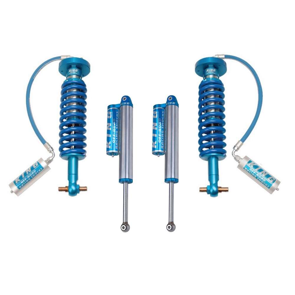 King Shocks KING 2-3 inch Leveling Kit for F-150 (15-ON) with high-performance coilovers and remote reservoir shocks