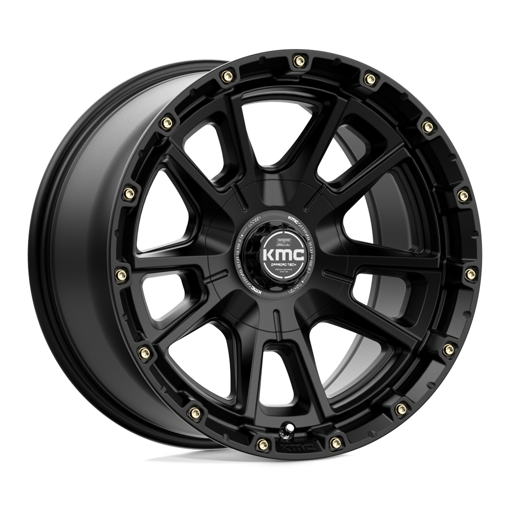 KMC KM100 SYNC - 17X9 -12MM Satin Black Alloy Wheel | Truck Rims