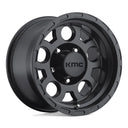 KMC KM522 Enduro - 15X9 -12mm - Matte Black cast aluminum wheel, 15-inch diameter, 5x139.7 bolt pattern fit for 4x4 trucks.