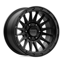 KMC Km542 Impact - 17X9 -12mm - Satin Black heavy-duty off-road wheel with multi-spoke design and deep lip finish
