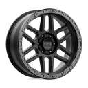 KMC Km544 Mesa - 20X9 00mm Satin Black With Gloss Black Lip off-road wheel with multi-spoke rugged design