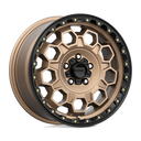 KMC Km545 Trek - 17X9 00mm - Matte Bronze With Black Lip wheel with multi-spoke design and beadlock-style ring