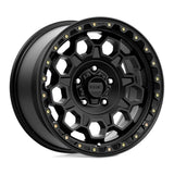 KMC KM545 TREK - 17X9 18mm Satin Black cast aluminum wheel with 5X150 bolt pattern and matte black finish