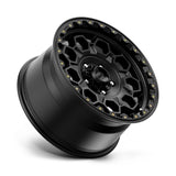 KMC KM545 TREK - 17X9 18mm - Satin Black cast aluminum wheel with 5X150 bolt pattern and beadlock-style design
