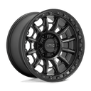 KMC Km547 Carnage - 17X9 -12mm - Satin Black With Gray Tint wheel with multi-spoke design and beadlock styling
