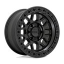 KMC Km549 Grs - 18X9 -12mm - Satin Black wheel with satin black finish, multi-spoke design, heavy-duty beadlock style ring