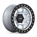 KMC Km550 Riot Sbl - 17X9 -12mm wheel Machined center with satin black lip and bolt accents for off-road trucks
