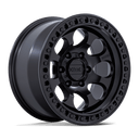 KMC Km550 Riot Sbl - 17X9 -12mm - Satin Black wheel with multi-spoke design and beadlock-style outer rim detail