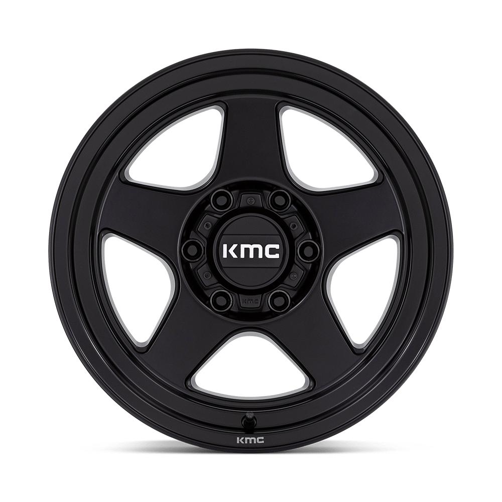 KMC KM728 Lobo - 17X8.5 -10mm - Matte Black cast aluminum wheel for 4x4 trucks with 6x139.7 bolt pattern