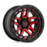 KMC Km540 Recon - 17X9 -12mm - Gloss Black Machined With Red Tint