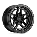 KMC Km540 Recon - 17X9 -12mm - Satin Black wheel, 6-lug deep lip design for heavy-duty off-road use