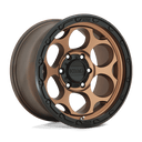 KMC Km541 Dirty Harry - 17X9 -12mm - Matte Bronze With Black Lip off-road wheel with six-lug rugged design