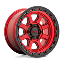 KMC Km548 Chase - 17X9 00mm - Candy Red With Black Lip off-road wheel for 6-lug 4x4 trucks and SUVs