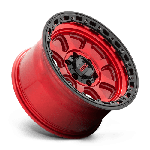 KMC Km548 Chase - 17X9 00mm - Candy Red With Black Lip