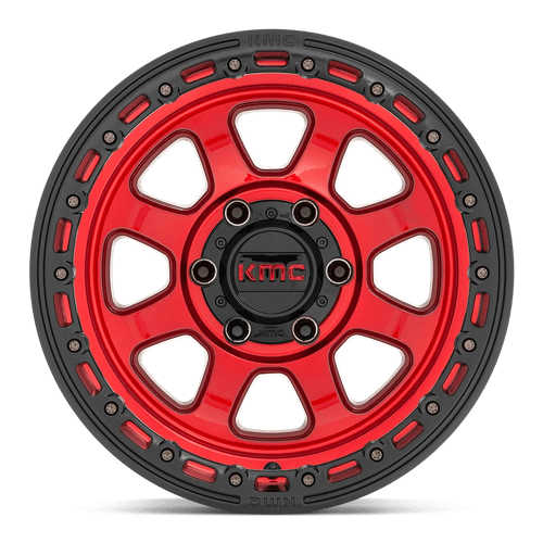 KMC Km548 Chase - 17X9 00mm - Candy Red With Black Lip