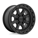KMC Km548 Chase - 20X9 00mm - Satin Black With Gloss Black Lip wheel, durable off-road 6-lug design for trucks and SUVs