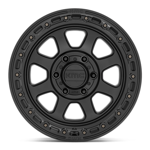 KMC Km548 Chase - 20X9 00mm - Satin Black With Gloss Black Lip