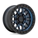 KMC Km549 Grs - 20X9 0mm - Midnight Blue With Gloss Black Lip wheel with aggressive multi-spoke rugged off-road design