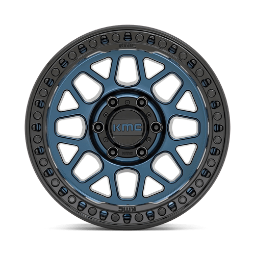 KMC Km549 Grs - 17X9 -12mm - Midnight Blue With Gloss Black Lip