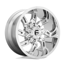 Fuel 1PC D746 Lockdown - 20X9 01mm - Chrome off-road wheel with 8-lug multi-spoke design and polished finish