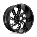 Fuel 1PC D747 Lockdown - 20X9 01mm - Gloss Black Milled off-road wheel with multi-spoke design for 4x4 trucks and SUVs