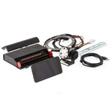 A small electronic device with ARB LINX Vehicle Accesory Interface LX100 display screen and cables on a white background.