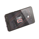 An advanced smartphone featuring the ARB LINX Vehicle Accessory Interface LX100 display screen.
