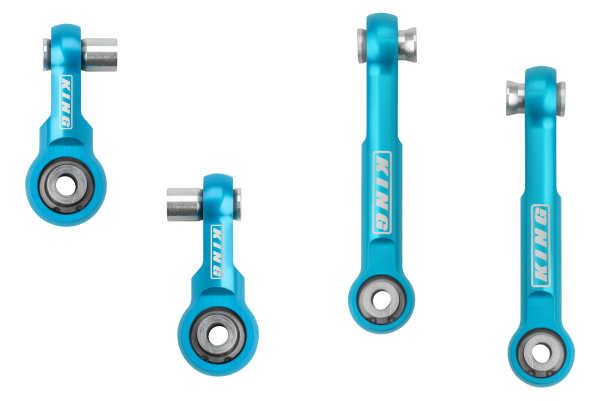 King Shocks 2024+ Toyota Land Cruiser 250/Lexus GX550 (excl. w/ KDSS) Sway Bar Link Kit with high-strength blue anodized finish