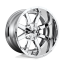 Fuel 1PC D536 Maverick - 17X9 01mm - Chrome Plated wheel with multi-spoke design and deep lip for off-road vehicles