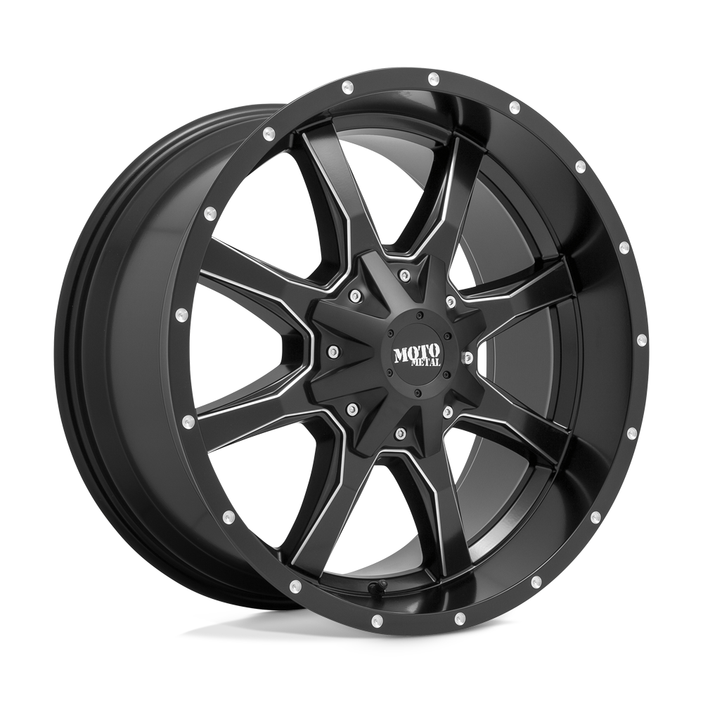 Moto Metal Mo970 - 20X9 12mm - Semi Gloss Black Milled