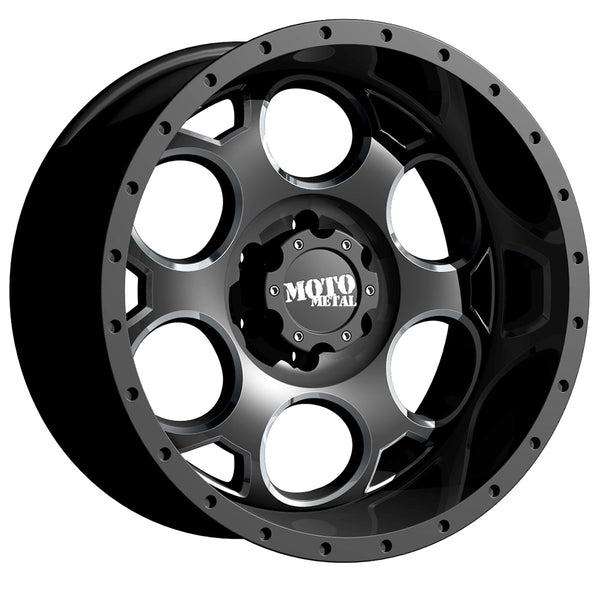 LOOKモノコック RealView of Moto Metal MO962 Gloss Black W/ Milled Accents