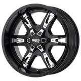 Moto Metal Mo969 - 20X9 0mm - Satin Black With Red And Chrome Accents