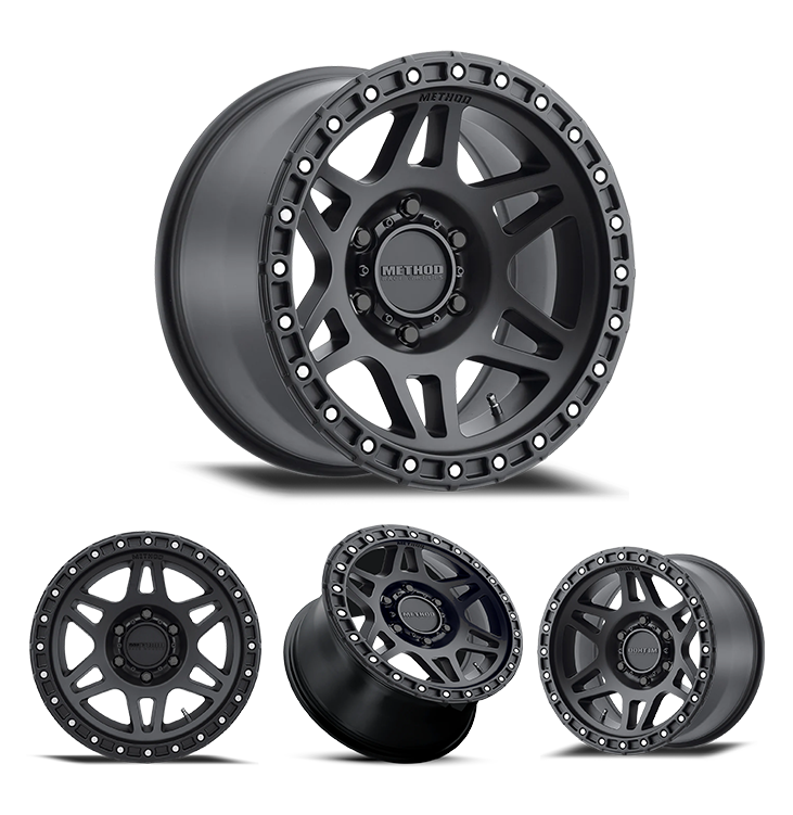 17x9" -12 OffSet Method Wheels & Tires Package - Bundle & Save $100 - Fitment Guarantee