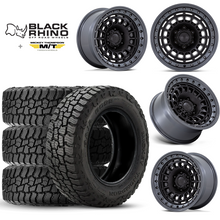 Load image into Gallery viewer, 17x8.5&quot; +0 OffSet Black Rhino Wheels &amp; Tires Package for Tacoma 2nd &amp; 3rd Gen - Fitment Guarantee